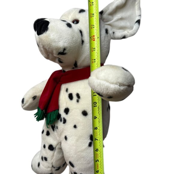 Commonwealth Dalmation Dog Plush Puppy Stuffed Animal Christmas Red Scarf - Picture 8 of 11